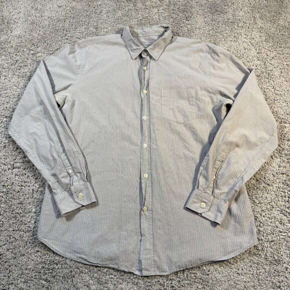 CLOSED Brand Mens Large Pinstripe Button Down Shirt Lightweight Supersoft - Picture 1 of 10
